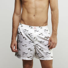 LANCASTER BOMBER COTTON POPLIN PRINT BOXER SHORTS - Premium Men's Patterned Shirt by Claudio Lugli | Bold Design, Tailored Fit, Best Printed Shirts