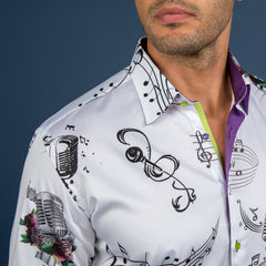 LEAD SINGER PRINT SHIRT - Premium Men's Patterned Shirt by Claudio Lugli | Bold Design, Tailored Fit, Best Printed Shirts