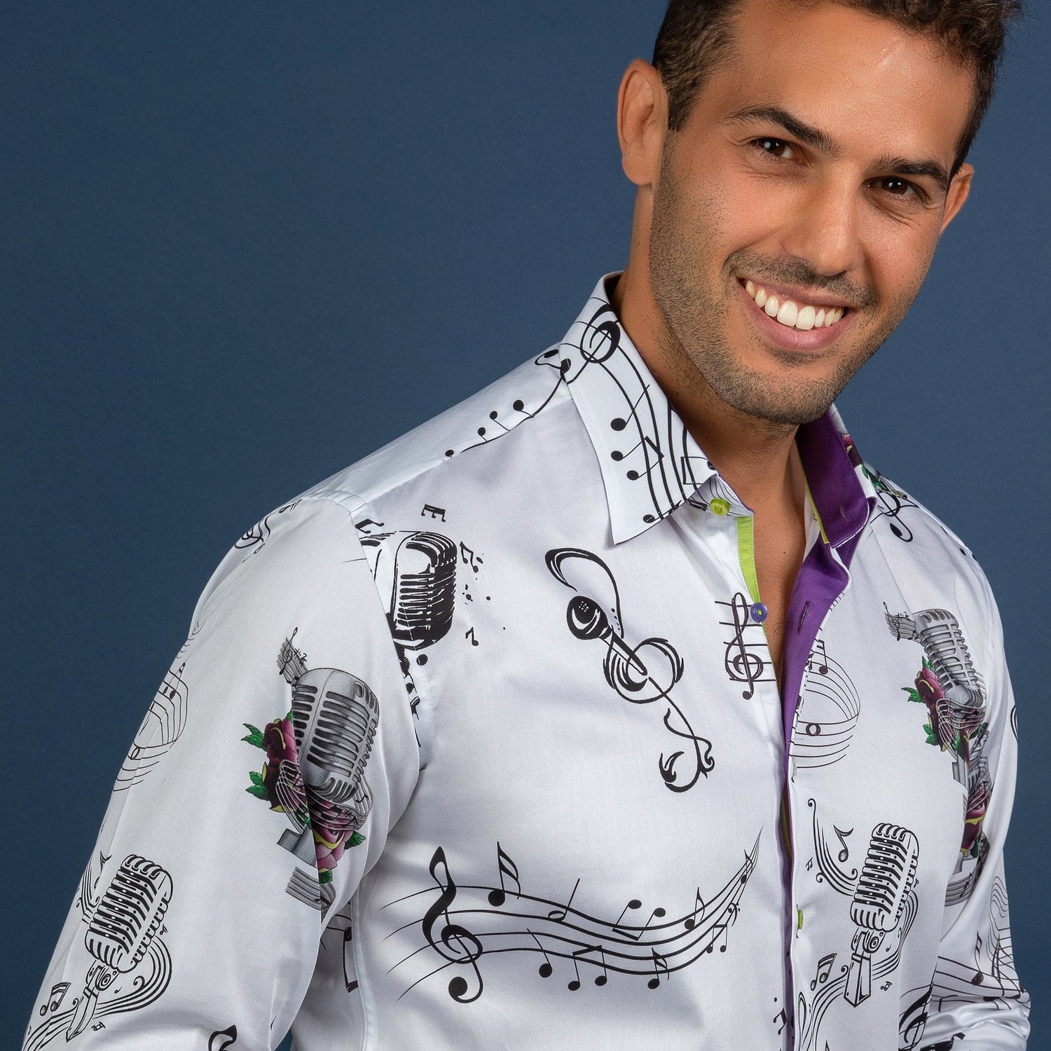 LEAD SINGER PRINT SHIRT - Premium Men's Patterned Shirt by Claudio Lugli | Bold Design, Tailored Fit, Best Printed Shirts