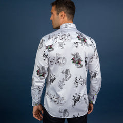 LEAD SINGER PRINT SHIRT - Premium Men's Patterned Shirt by Claudio Lugli | Bold Design, Tailored Fit, Best Printed Shirts