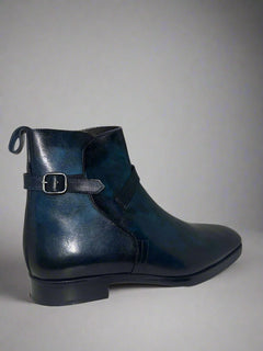 LEATHER HAND PAINTED BOOT - P - 02 - 6676 - Premium Men's Patterned Shirt by Claudio Lugli | Bold Design, Tailored Fit, Best Printed Shirts