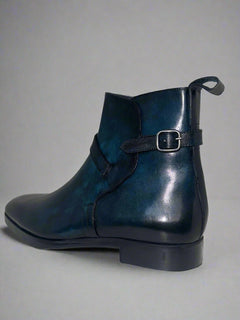 LEATHER HAND PAINTED BOOT - P - 02 - 6676 - Premium Men's Patterned Shirt by Claudio Lugli | Bold Design, Tailored Fit, Best Printed Shirts