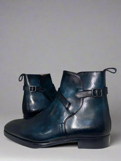 LEATHER HAND PAINTED BOOT - P - 02 - 6676 - Premium Men's Patterned Shirt by Claudio Lugli | Bold Design, Tailored Fit, Best Printed Shirts