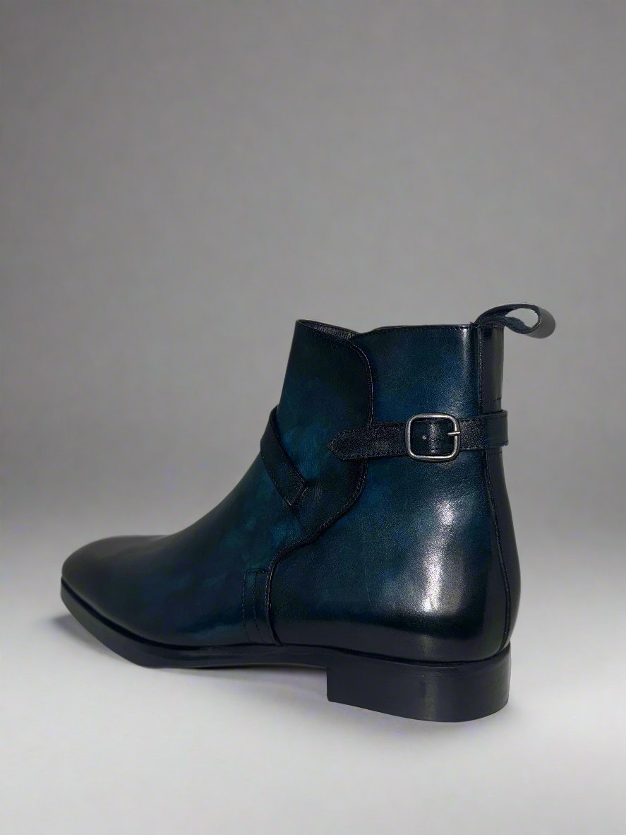 LEATHER HAND PAINTED BOOT - P - 02 - 6676 - Premium Men's Patterned Shirt by Claudio Lugli | Bold Design, Tailored Fit, Best Printed Shirts