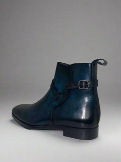 LEATHER HAND PAINTED BOOT - P - 02 - 6676 - Premium Men's Patterned Shirt by Claudio Lugli | Bold Design, Tailored Fit, Best Printed Shirts