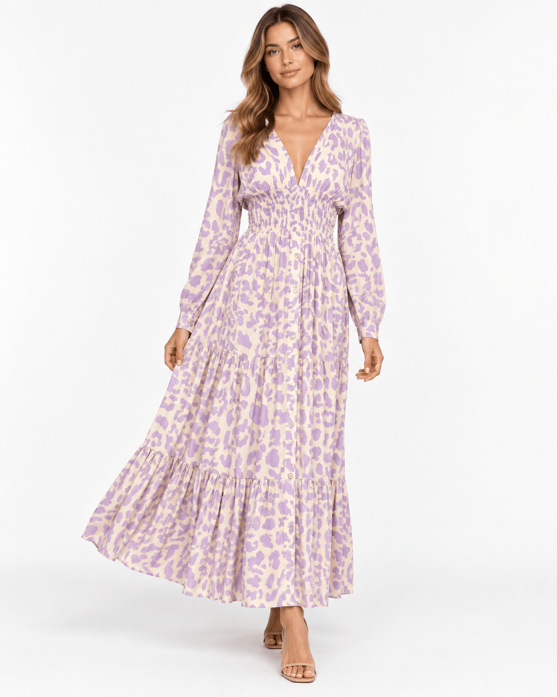 Leopard Tiered Maxi Dress - Claudio Lugli Shirts