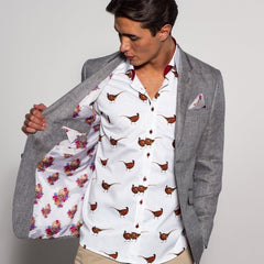 LIGHTWEIGHT LINEN JACKET - Claudio Lugli Shirts