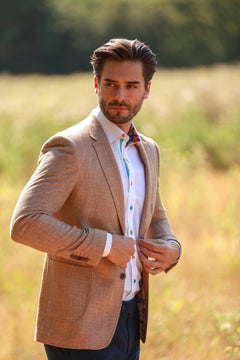 LIGHTWEIGHT TEXTURED SUMMER JACKET – Premium Men's Patterned Shirt by Claudio Lugli | Bold Design, Tailored Fit, Best Printed Shirts