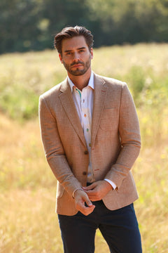 LIGHTWEIGHT TEXTURED SUMMER JACKET – Premium Men's Patterned Shirt by Claudio Lugli | Bold Design, Tailored Fit, Best Printed Shirts