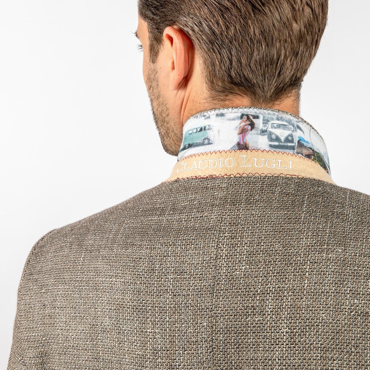 LIGHTWEIGHT TEXTURED SUMMER JACKET – Premium Men's Patterned Shirt by Claudio Lugli | Bold Design, Tailored Fit, Best Printed Shirts