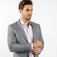 LIGHTWEIGHT TEXTURED SUMMER JACKET – Premium Men's Patterned Shirt by Claudio Lugli | Bold Design, Tailored Fit, Best Printed Shirts