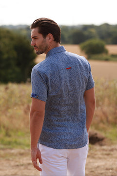 LINEN LEOPARD MEN SHORT SLEEVE – Premium Men's Patterned Shirt by Claudio Lugli | Bold Design, Tailored Fit, Best Printed Shirts