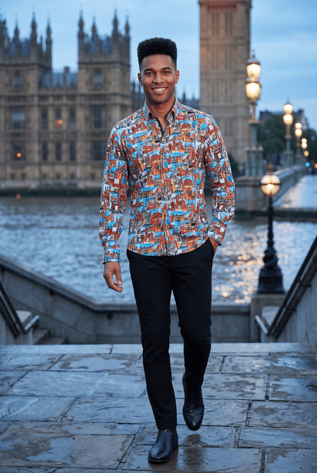 London Lifestyle Print Shirt - Claudio Lugli Shirts
