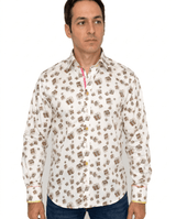 Lucky Dice Print Shirt — White - Claudio Lugli Shirts