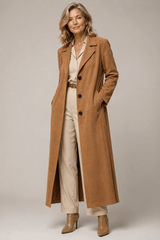 LUXSTYLE Longline Suede - Feel Coat Dress - Claudio Lugli Shirts