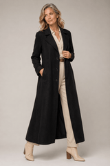 LUXSTYLE Longline Suede - Feel Coat Dress - Claudio Lugli Shirts