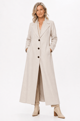 LUXSTYLE Longline Suede - Feel Coat Dress - Claudio Lugli Shirts