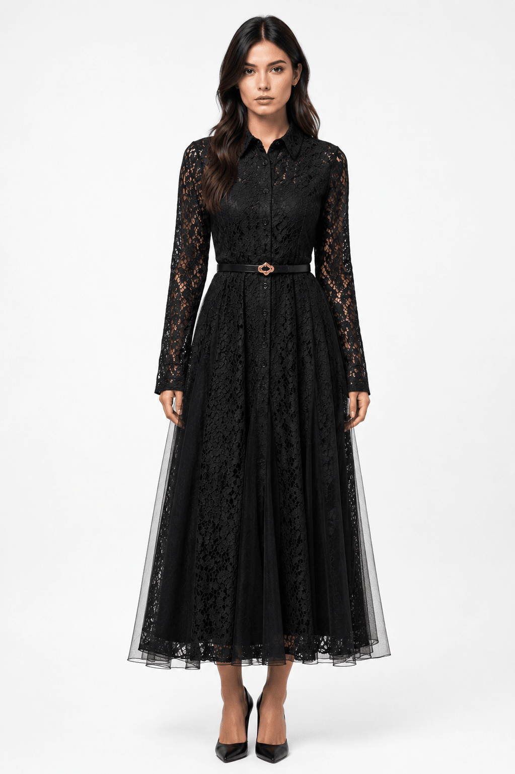 LUXSTYLE MIDNIGHT LACE NOIR DRESS
