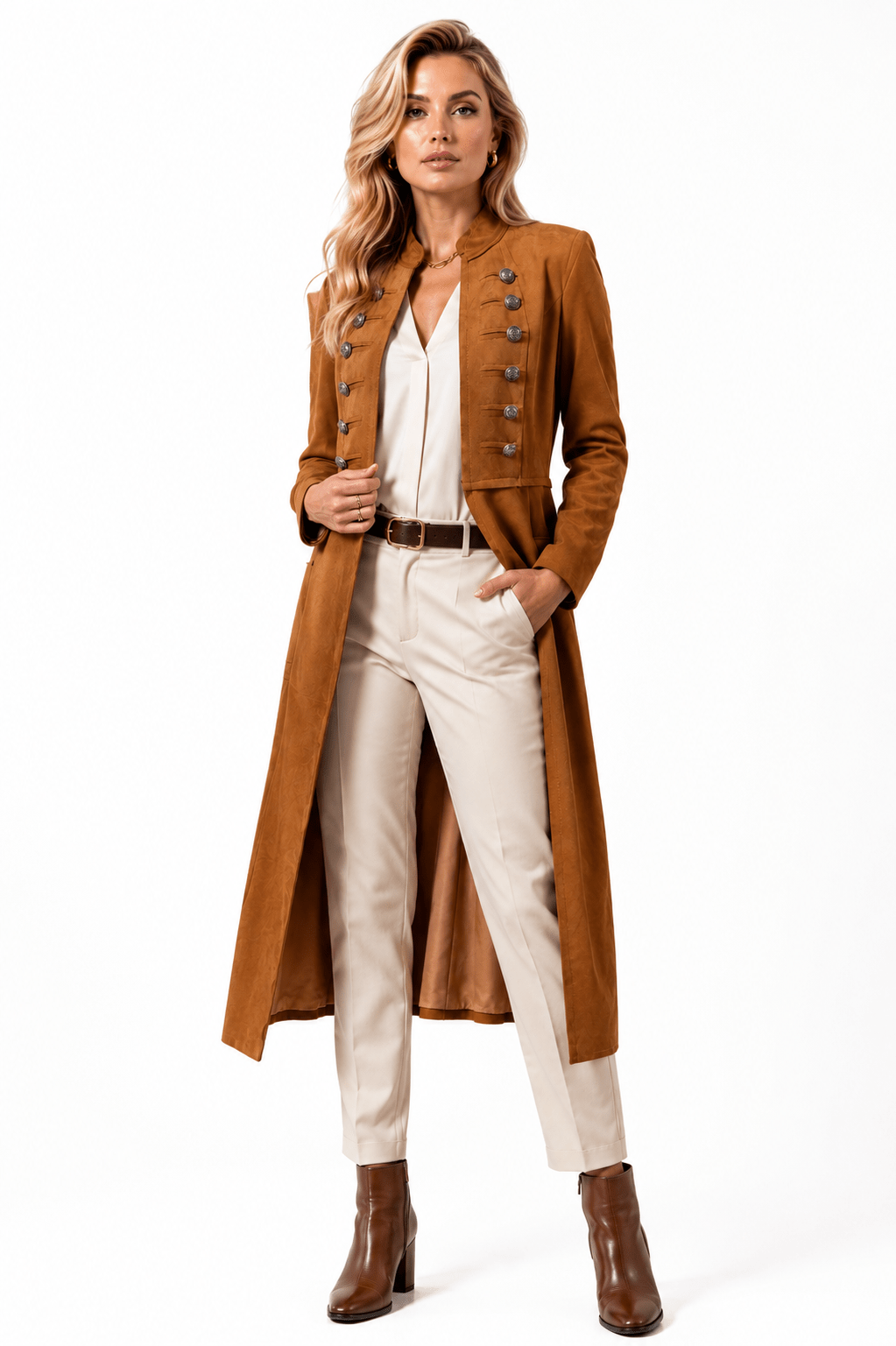 LUXTYLE MILITARY LONGLINE COAT DRESS - Claudio Lugli Shirts