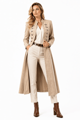 LUXTYLE MILITARY LONGLINE COAT DRESS - Claudio Lugli Shirts