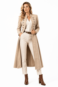 LUXTYLE MILITARY LONGLINE COAT DRESS - Claudio Lugli Shirts