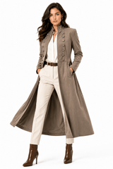 Luxtyle Military Longline Slim Fit Coat - Claudio Lugli Shirts