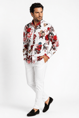 LUXURY ROSE PRINT SHIRT - Claudio Lugli Shirts