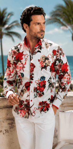 LUXURY ROSE PRINT SHIRT - Claudio Lugli Shirts