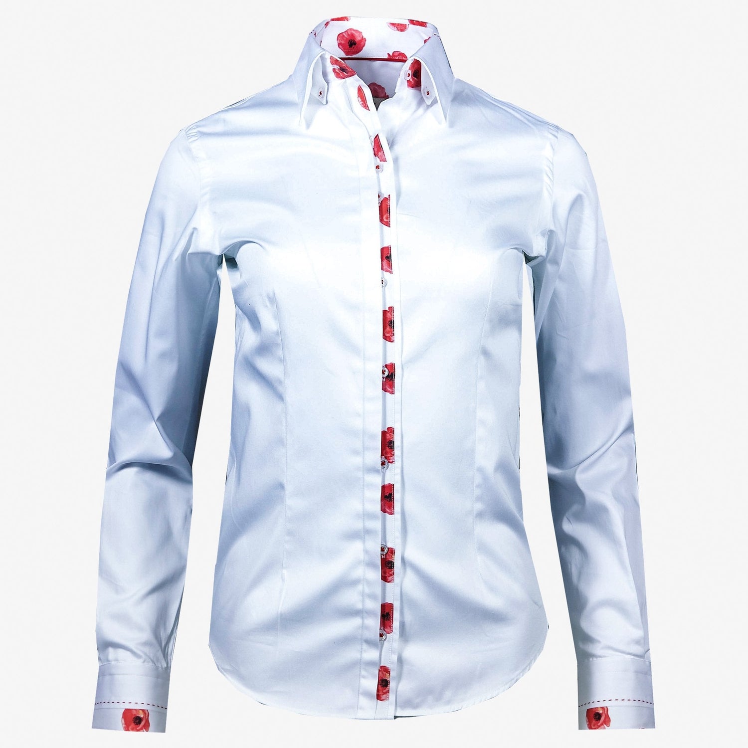 MADONNA POPPY PRINT WOMENS SHIRT - Premium Men's Patterned Shirt by Claudio Lugli | Bold Design, Tailored Fit, Best Printed Shirts