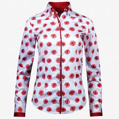 MADONNA POPPY PRINT WOMENS SHIRT - Premium Men's Patterned Shirt by Claudio Lugli | Bold Design, Tailored Fit, Best Printed Shirts