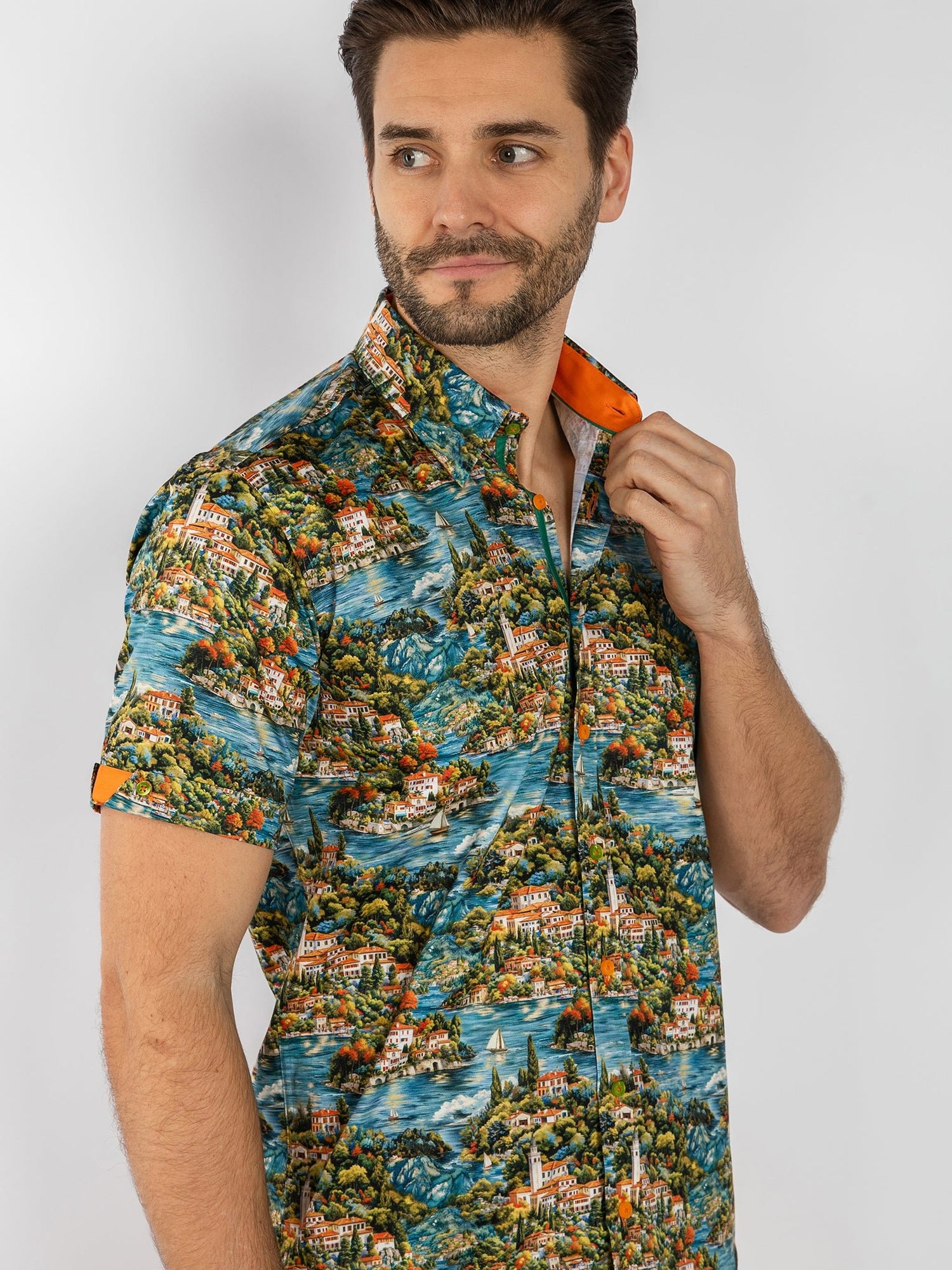 MAGICAL LAKE COMO SHORT SLEEVE SHIRT - Claudio Lugli Shirts
