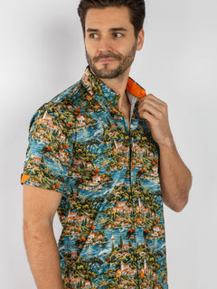 MAGICAL LAKE COMO SHORT SLEEVE SHIRT - Claudio Lugli Shirts