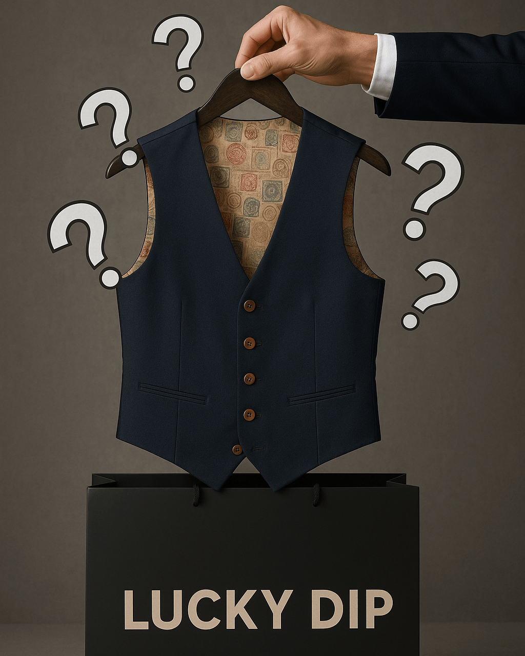 MENS LUCKY DIP WAISTCOAT - MYSTERY VEST - Claudio Lugli Shirts