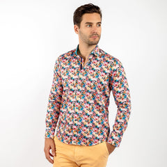 MISTY MEADOW BLOOM FLORAL PRINT SHIRT – Premium Men's Patterned Shirt by Claudio Lugli | Bold Design, Tailored Fit, Best Printed Shirts