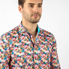 MISTY MEADOW BLOOM FLORAL PRINT SHIRT – Premium Men's Patterned Shirt by Claudio Lugli | Bold Design, Tailored Fit, Best Printed Shirts