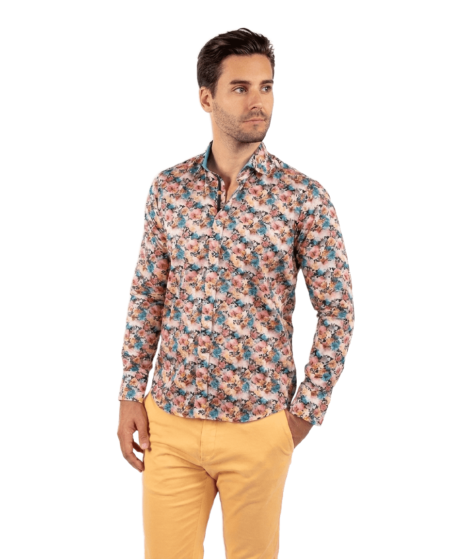 Misty Meadow Bloom Floral Print Shirt - Claudio Lugli Shirts