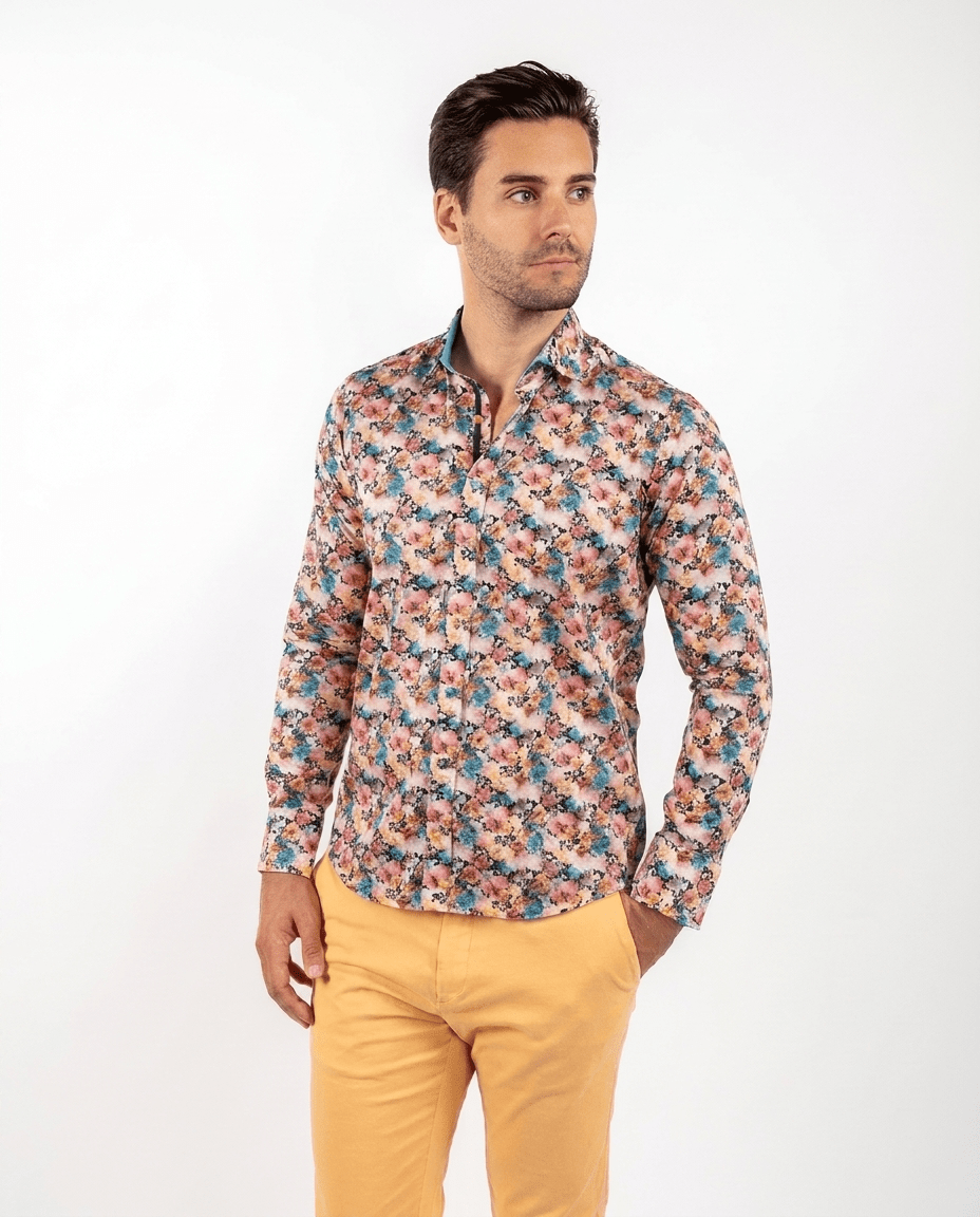 Misty Meadow Bloom Floral Print Shirt - Claudio Lugli Shirts