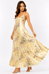 Misumi Moonlit Garden Satin Slip Dress - Claudio Lugli Shirts