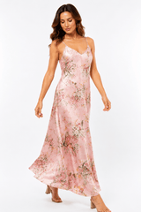 Misumi Moonlit Garden Satin Slip Dress - Claudio Lugli Shirts