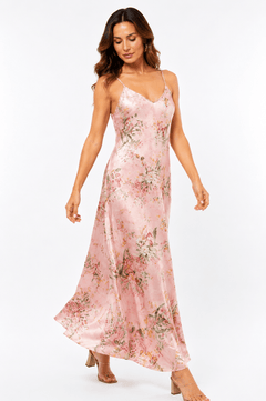Misumi Moonlit Garden Satin Slip Dress - Claudio Lugli Shirts