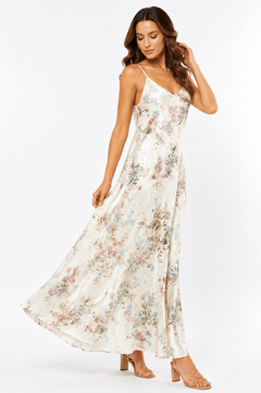 Misumi Moonlit Garden Satin Slip Dress - Claudio Lugli Shirts
