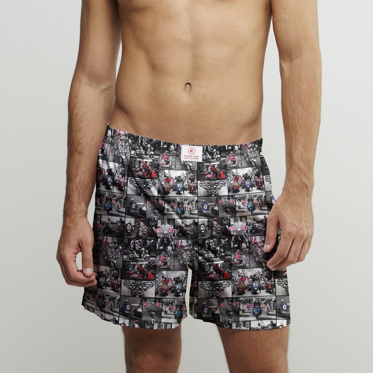 MODS AND ROCKERS COTTON POPLIN PRINT BOXER SHORTS - Premium Men's Patterned Shirt by Claudio Lugli | Bold Design, Tailored Fit, Best Printed Shirts