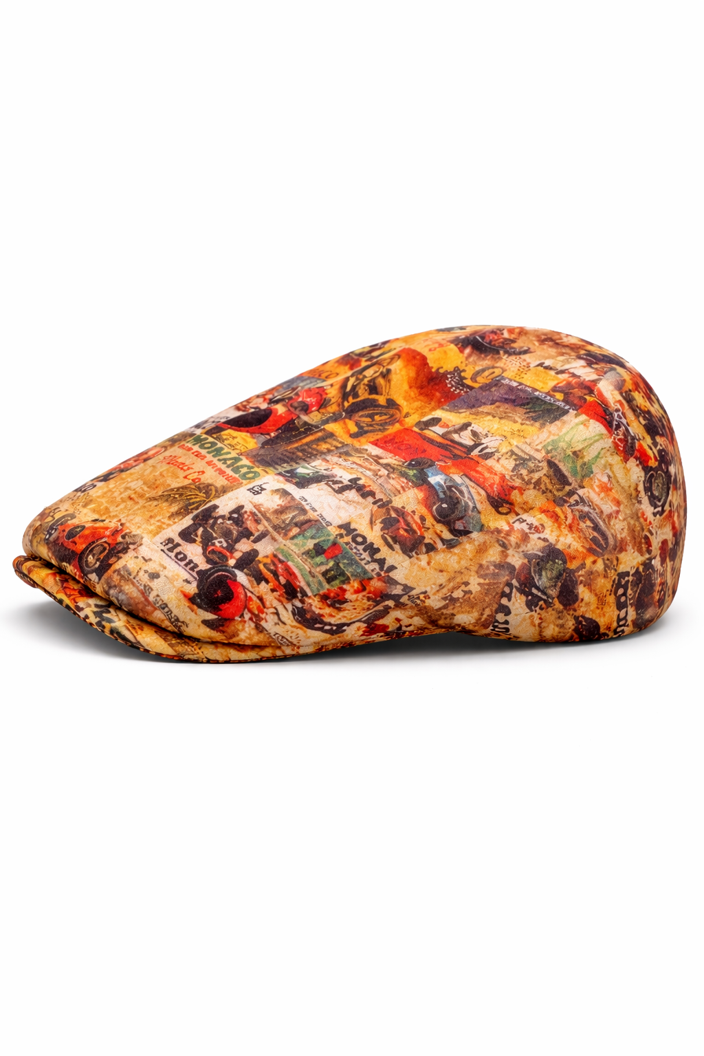 Monaco Beige Printed Flat Cap - Claudio Lugli Shirts