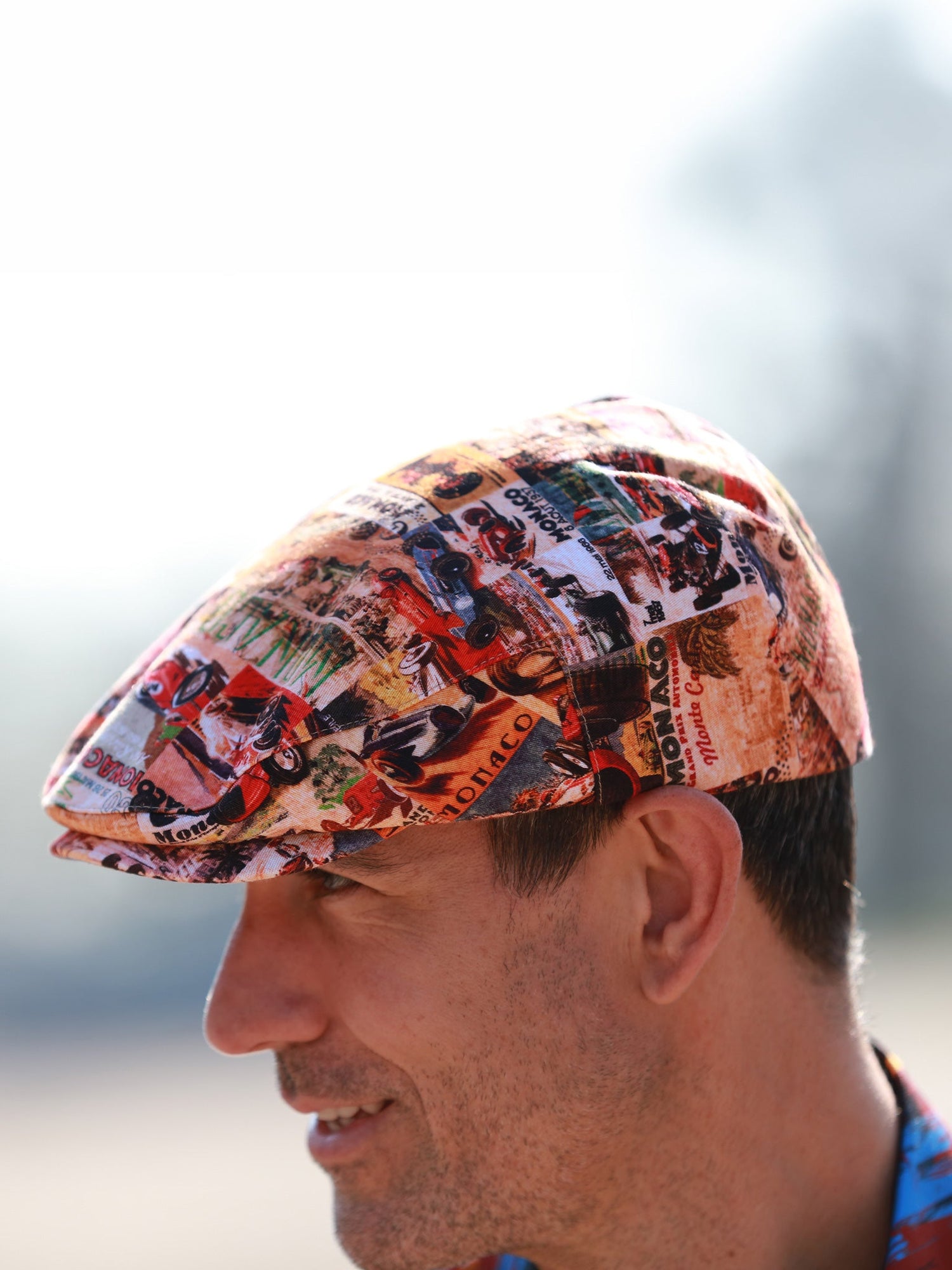 Monaco Beige Printed Flat Cap - Claudio Lugli Shirts