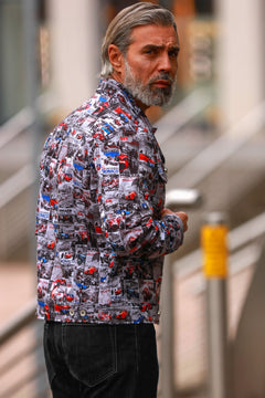 MONACO SHACKET - Premium Men's Patterned Shirt by Claudio Lugli | Bold Design, Tailored Fit, Best Printed Shirts