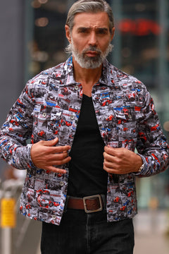 MONACO SHACKET - Premium Men's Patterned Shirt by Claudio Lugli | Bold Design, Tailored Fit, Best Printed Shirts