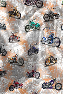MOTORBIKE MULTI METAL WORKS PRINT SHIRT - Claudio Lugli Shirts