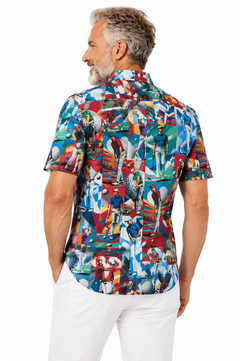 MULTI GOLF PRINT MEN'S SHORT SLEEVE SHIRT - Claudio Lugli Shirts