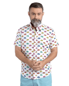 Multicolour Beetle Short Sleeve Shirt - Claudio Lugli Shirts