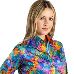 Multicolour Bubble Womens Print Shirt - Claudio Lugli Shirts